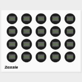 Agender Retro Pride Ronde Sticker (Vel)
