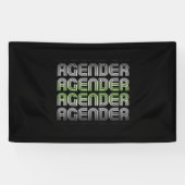 Agender Retro Pride Spandoek (Horizontaal)
