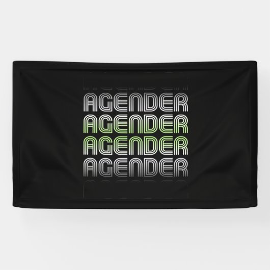 Agender Retro Pride Spandoek (Horizontaal)