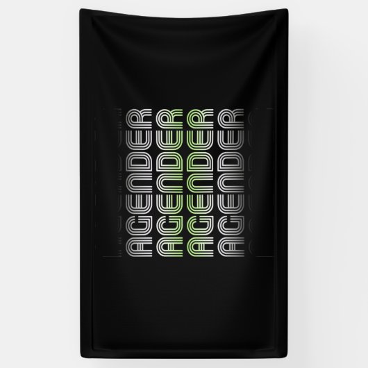 Agender Retro Pride Spandoek (Verticaal)