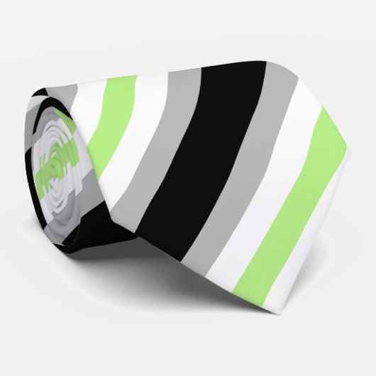 Agender Stripes Stropdas (Opgerold)