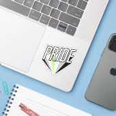 Agender trots barst sticker (Laptop met iPhone)