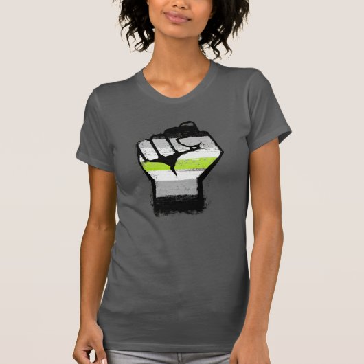 Agender trots vuist t-shirt (Voorkant)