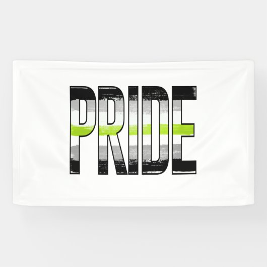 Agender trots woord spandoek (Horizontaal)