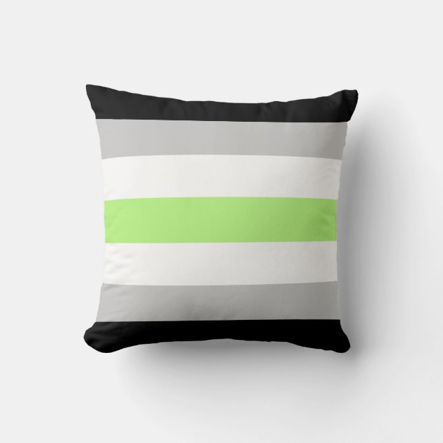 Agender Vlag 16 x 16 Worp Kussen (Voorkant)