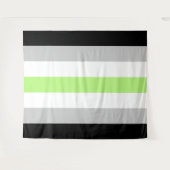Agender Vlag Extra Groot LGBT Wandkleed (Voorkant (horizontaal))
