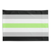 Agender Vlag Standaard Kussensloop (Achterkant-Rechts)