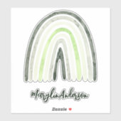 AGENDER WATERVERF RAINBOWS LGBTQ CUSTOM MONOGRAM STICKER (Vel)