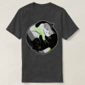 Agender Yin Yang Cat T-shirt (Design voorkant)