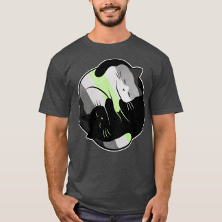 Agender Yin Yang Cat T-shirt