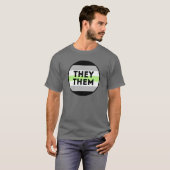 Agender Zij/Hun Pride T-Shirt (Voorkant volledig)