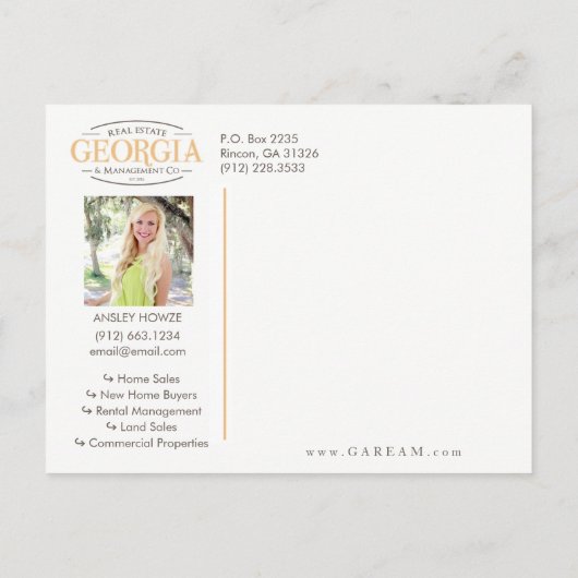 AGENT AD (ÉÉN AGENT) AANKONDIGINGSKAART (Achterkant)