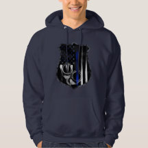 Agent Blue Line Handcuff Badge Hoodie