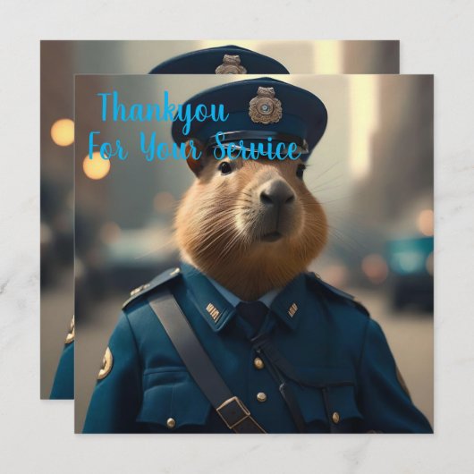 Agent Capybara: Het bewaren van de vrede, Bedankkaart (Voorkant / Achterkant)