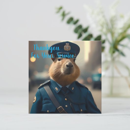 Agent Capybara: Het bewaren van de vrede, Bedankkaart (Staand voorkant)