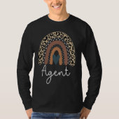 Agent Cute Leopard Boho Rainbow for Team Agent Squ T-shirt (Voorkant)