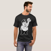 agent die een donut eet t-shirt (Voorkant volledig)