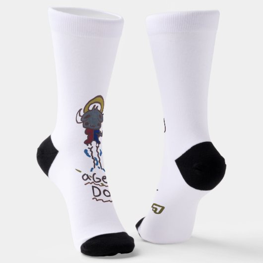 agent dog sokken (Gebogen)