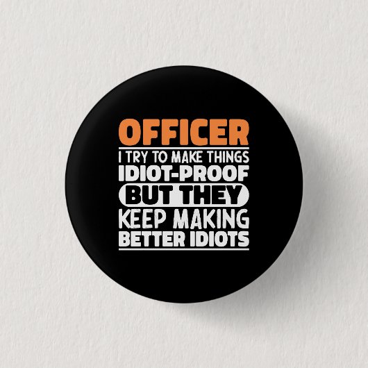 Agent Ik probeer het grappig te maken Ronde Button 3,2 Cm (Voorkant)