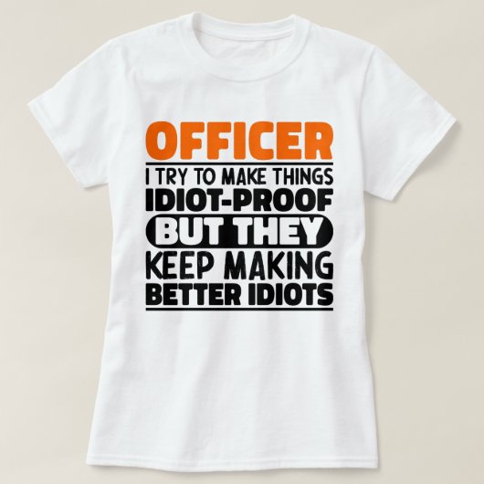 Agent Ik probeer het grappig te maken T-shirt (Design voorkant)