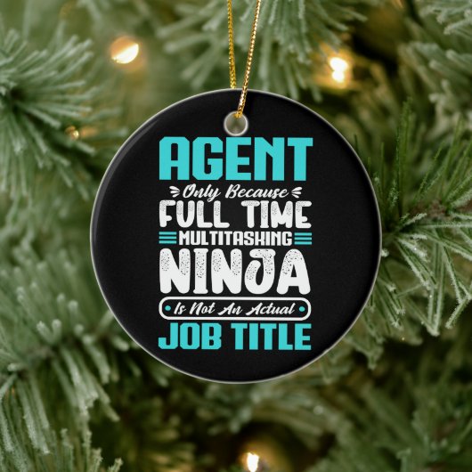 Agent Job Titel Beroep Grappige Agent Skills Keramisch Ornament (Boom)