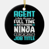 Agent Job Titel Beroep Grappige Agent Skills Keramisch Ornament (Voorkant)