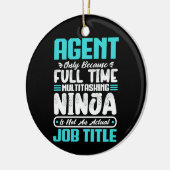 Agent Job Titel Beroep Grappige Agent Skills Keramisch Ornament (Links)