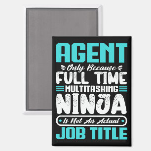 Agent Job Titel Beroep Grappige Agent Skills Magneet