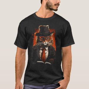 Agent Kat Detective Grafische Roman Boekenwurm Lez T-shirt