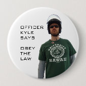 agent Kyle Ronde Button 4,0 Cm (Voorkant)