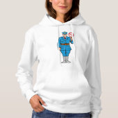 Agent met een stopteken dameshoodie hoodie (Voorkant)