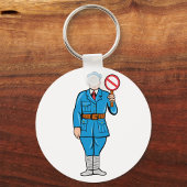 Agent met een stopteken Sleutelhanger