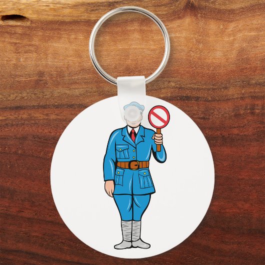 Agent met een stopteken Sleutelhanger