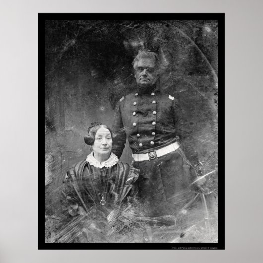Agent met Woman Daguerreotype 1851 Poster (Voorkant)