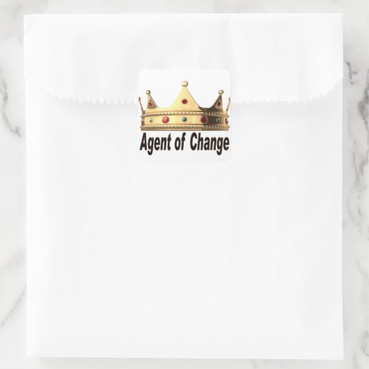 Agent of Change Vierkante Sticker (Tas)