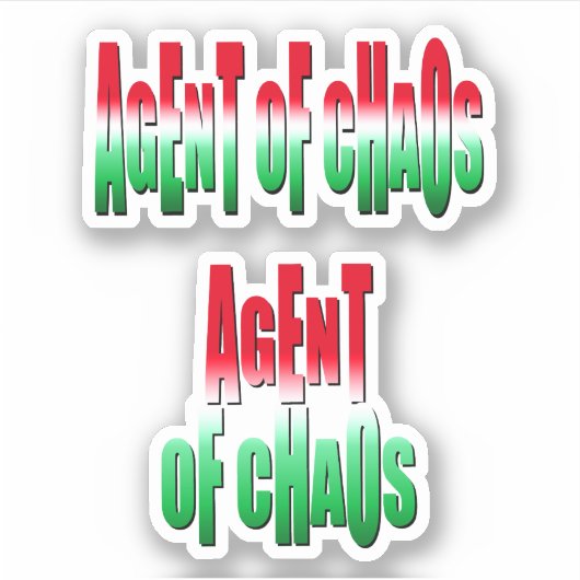 Agent of Chaos Sticker (Voorkant)