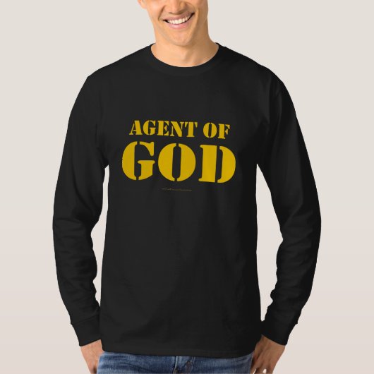 Agent of god zwart t-shirt (Voorkant)