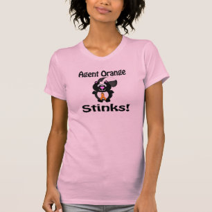 Agent Orange Stinkt Stinkdier Waarschuwingsontwerp T-shirt
