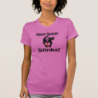 Agent Orange Stinkt Stinkdier Waarschuwingsontwerp T-shirt