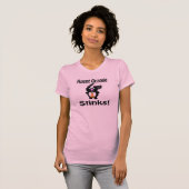 Agent Orange Stinkt Stinkdier Waarschuwingsontwerp T-shirt (Voorkant volledig)