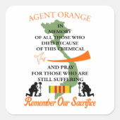 Agent Orange Vierkante Sticker (Voorkant)