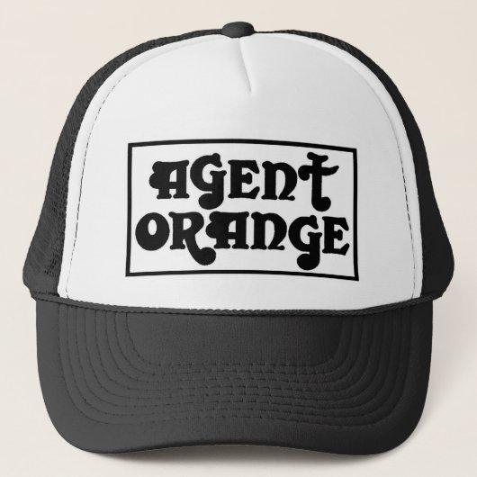 Agent Oranje "Amp"-Logo Punk Trucker Hat Pet (Voorkant)