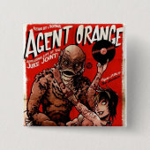 Agent Oranje "Creature" Punk Button - Vierkant (Voorkant)