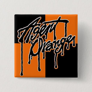 Agent Oranje "Drip" Logo Square Punk Button
