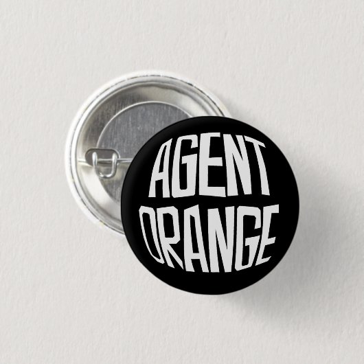 Agent Oranje "Fisheye" Logo Punk Button (Voorkant /achterkant)