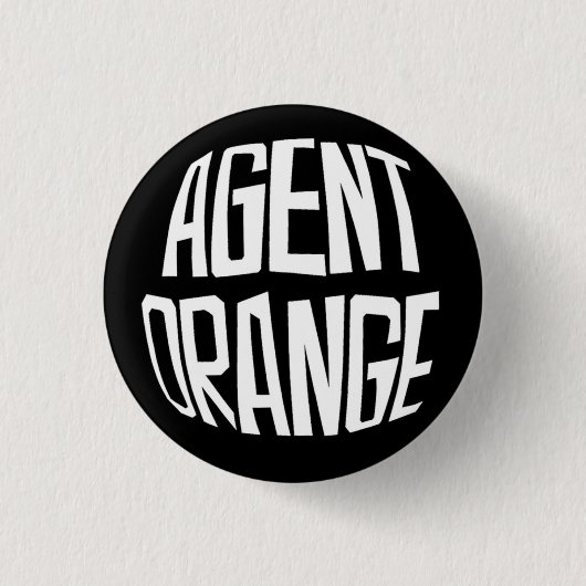 Agent Oranje "Fisheye" Logo Punk Button (Voorkant)