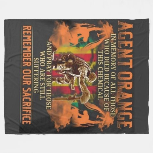 AGENT ORANJE FLEECE DEKEN (Voorkant (Horizontaal))