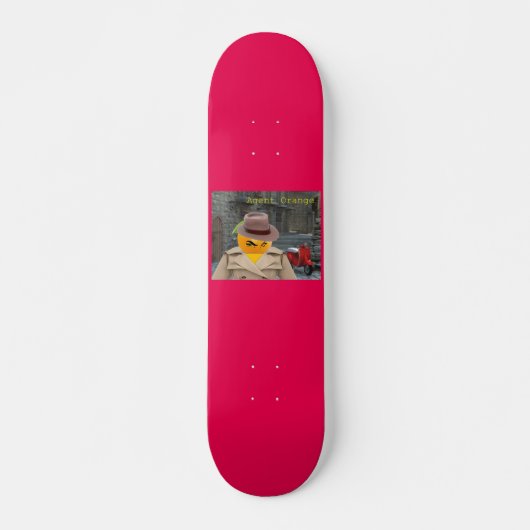 Agent Oranje Funnycomb Persoonlijk Skateboard (Voorkant)