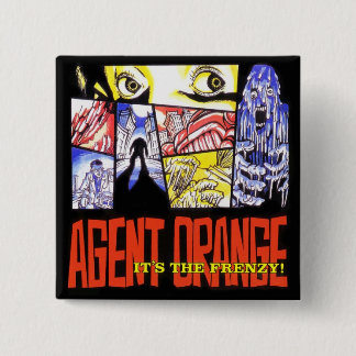 Agent Oranje "Het is de Frenzy" Square Punk Button