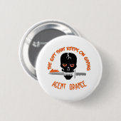 Agent Oranje het kaartenlicht Ronde Button 5,7 Cm (Voorkant /achterkant)